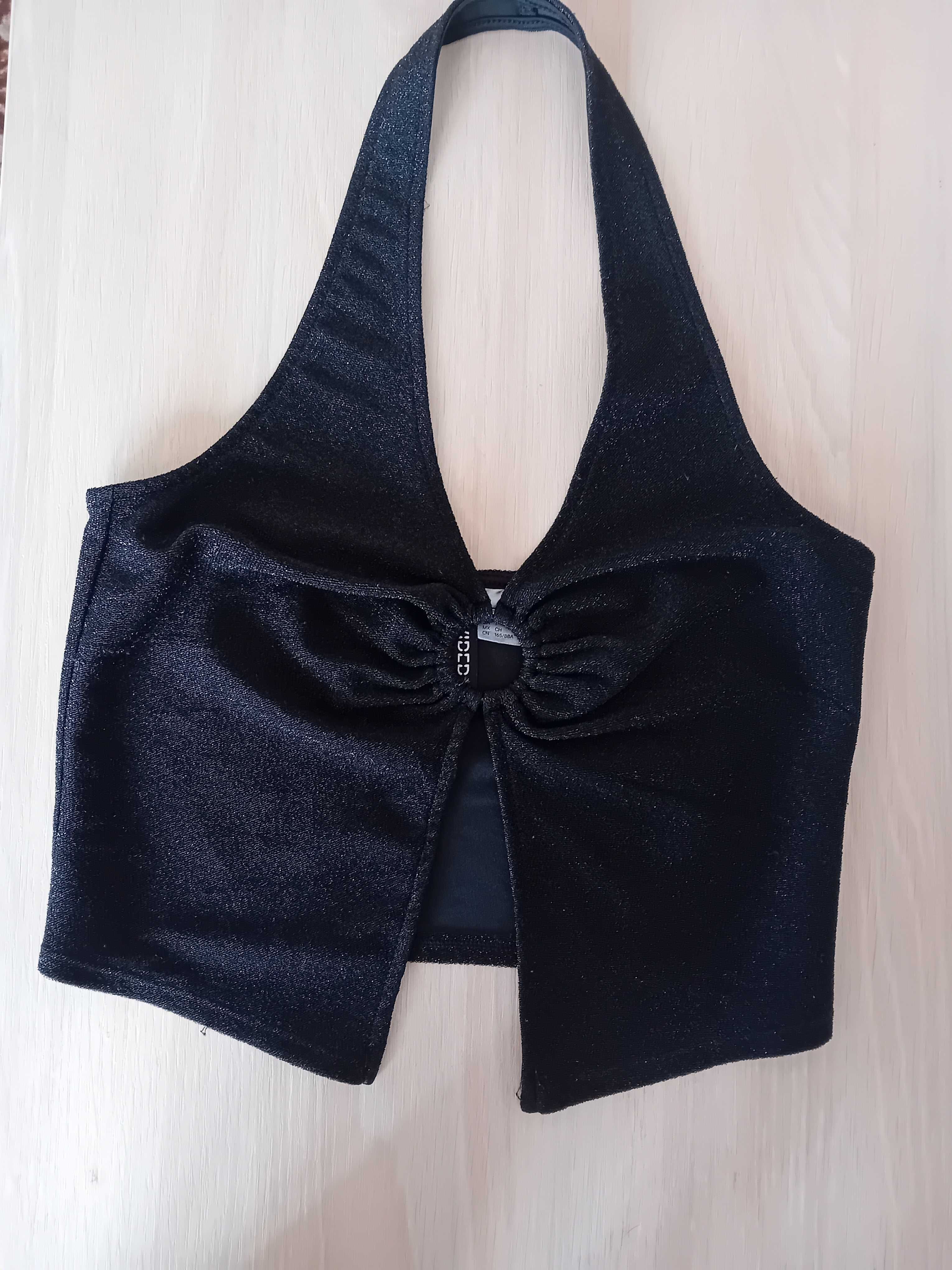 Късо черно потниче H&M
