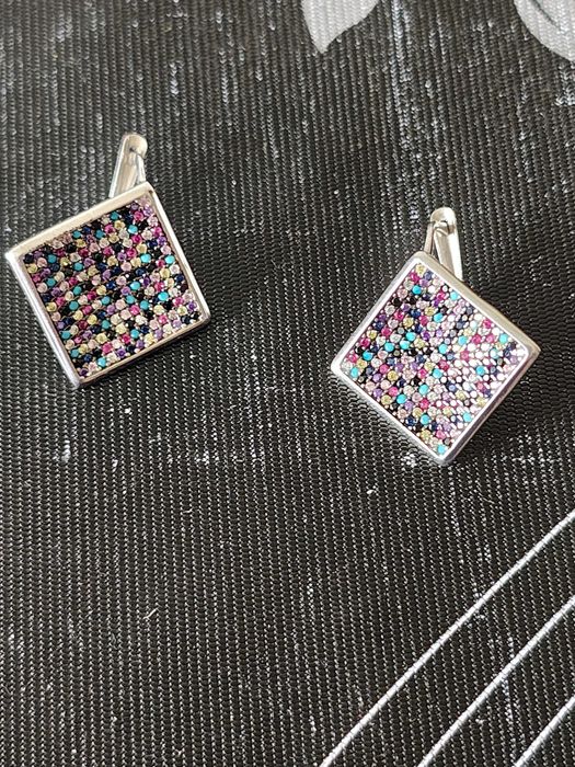 Cercei pietre multicolore