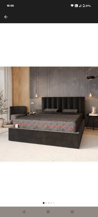 Cadru pat metalic si saltea