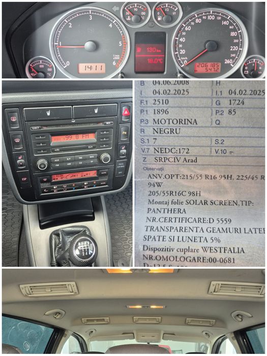 2008 Seat Alhambra 7 Locuri - 1.9 TDI 116CP - Clima fata-spate, Pilot