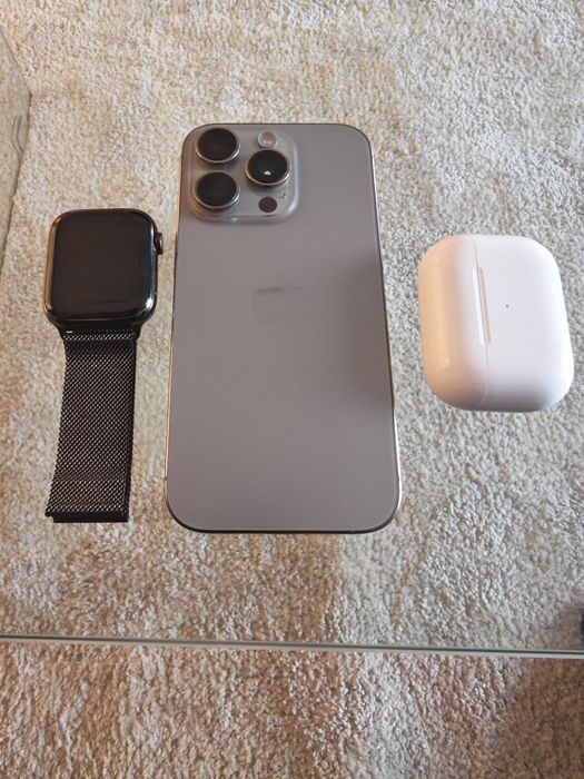 Pachet Iphone 16 Pro + Apple Watch Series 7 + AirPods Pro 2