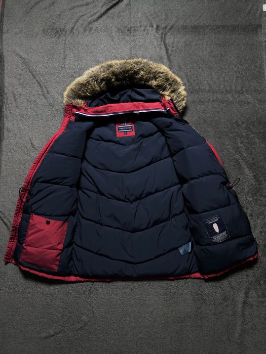 Jacheta geaca jacket parka Tommy Hilfiger cu blană cu puf
