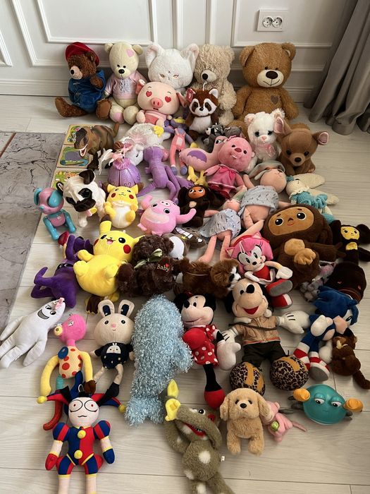 50 шт.: Мягкие игрушки,игрушки на батарейках. 5 больших пакетов!