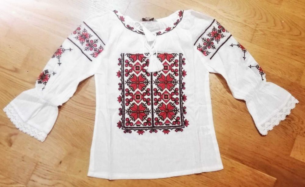 Ie fetite motive traditionale bumbac 0-16 ani