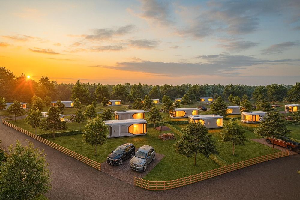 Terenuri parcelate + proiect căsuțe tip capsulă – Snagov