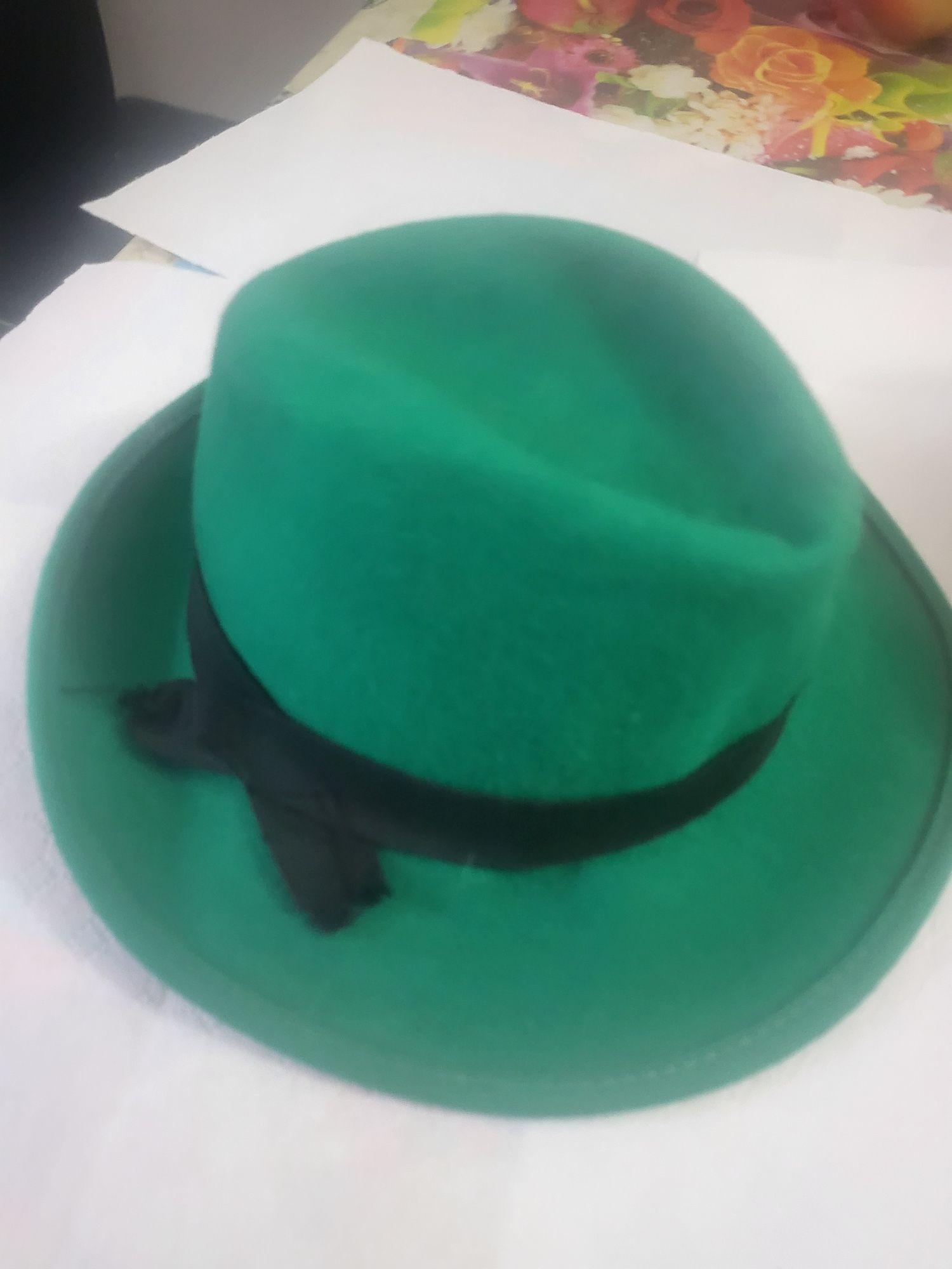 Pălărie damă culoare verde