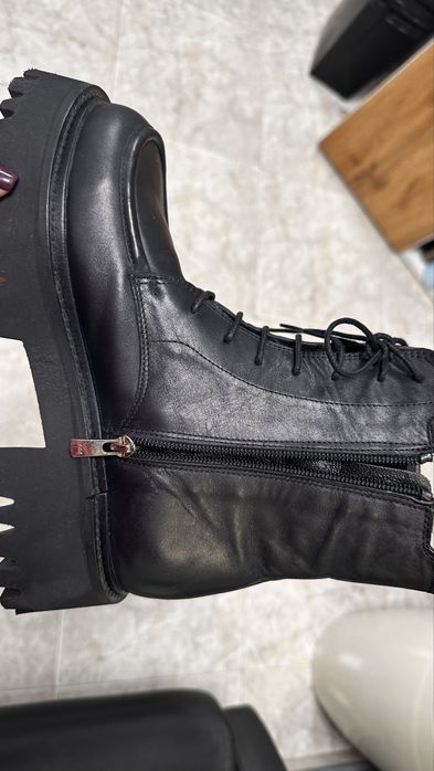 Високи боти естествена кожа