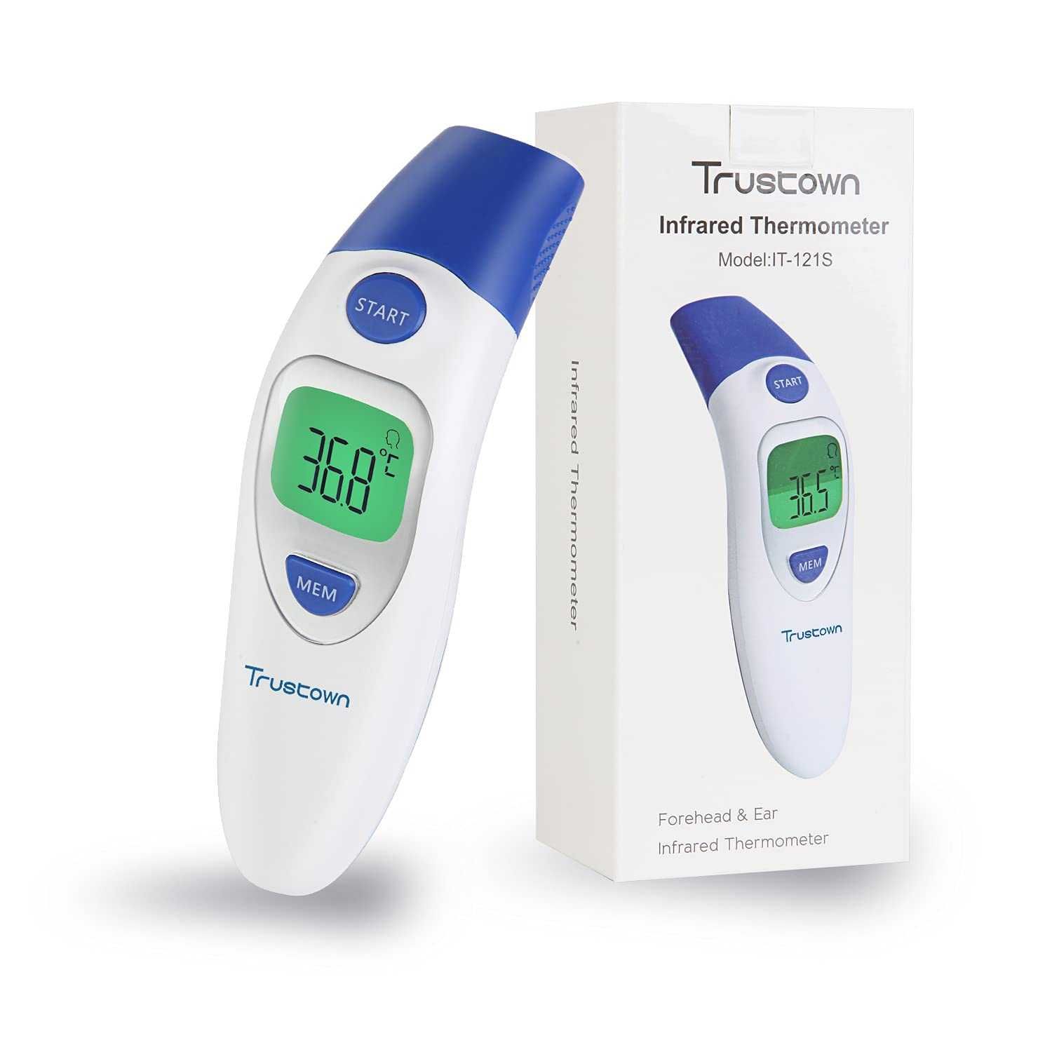 Медицински цифров термометър за чело и уши Trustown IT-121S