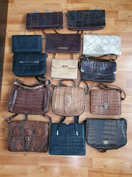 poseta,geanta piele crocodil