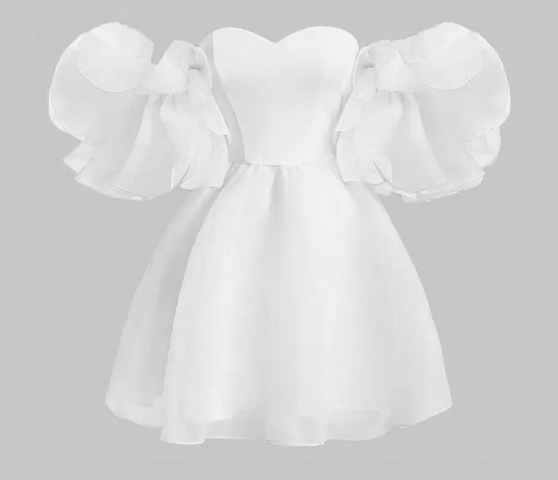 Официална бяла рокля