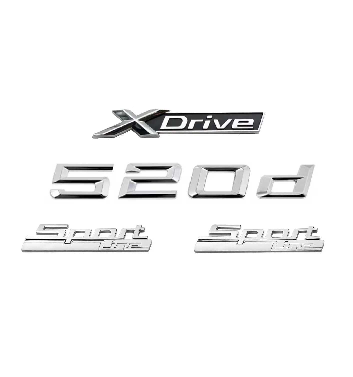 Set embleme BMW - 520d / Xdrive / Sport Line - Emblema Sigla Stema
