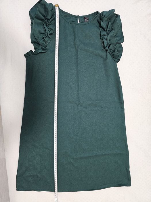 Дамска тъмно зелена рокля