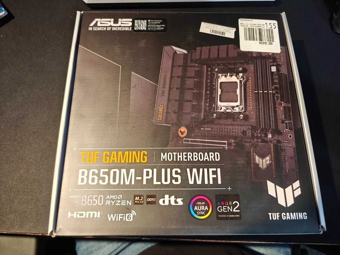 ASUS TUF Gaming B650M-PLUS + НОВ ! RYZEN 5 7600  6-Core 5.1GHz AM5