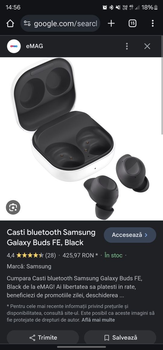 Galaxy Buds FE garanție ca noi.