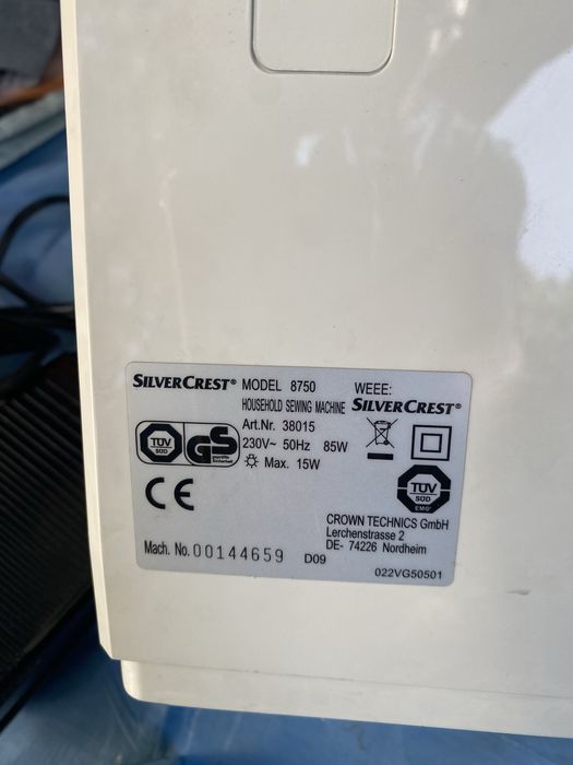 Masina de cusut SilverCrest