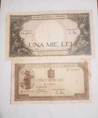 Bancnote 1000 lei 1944, 2 mai; 500 lei 1943 (cele mai rare din serie)