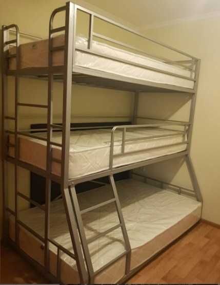 Двухъярусная кровать для взрослых (трехъярусная). Доставка из Алматы.