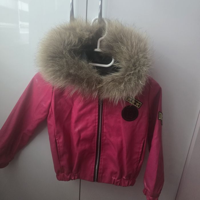 Яке  с естествен косъм Fashion kids