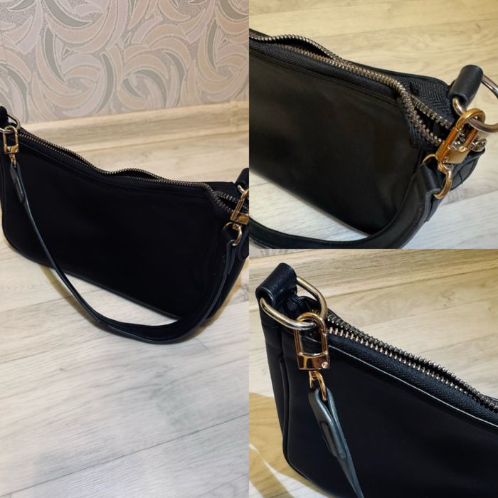 Сумка кожаная черная , очень удобная