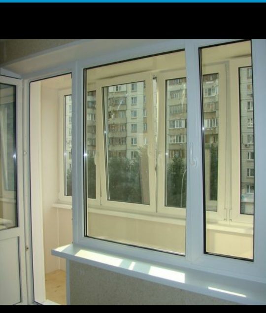 Перегородки балкон окна двери откосы алюминиевые и пластиковые