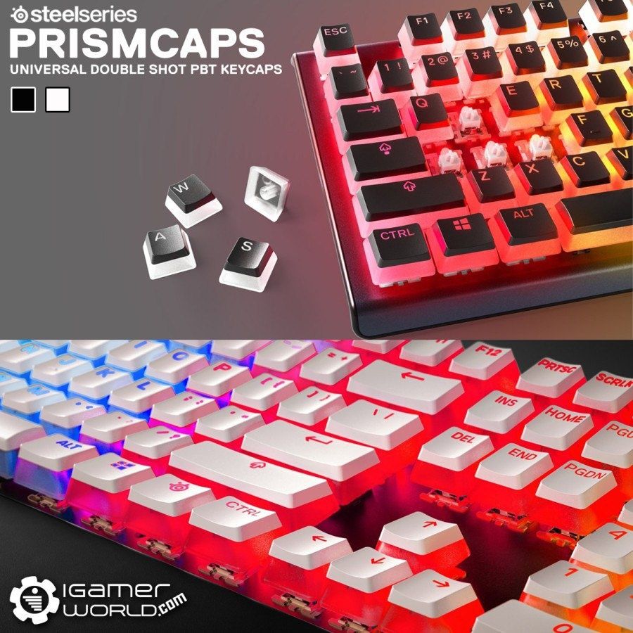 СКИДКА! Колпачки/Кейкапы Steelseries PRISM CAPS в белом для клавиатуры