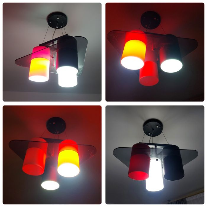 Lustra din sticla cu trei brațe,  candelabru dormitor, living modern