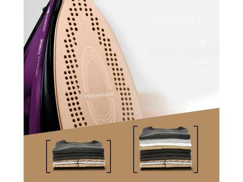 Безкабелна Парна Ютия с Керамична Плоча Tower T22008 CeraGlide