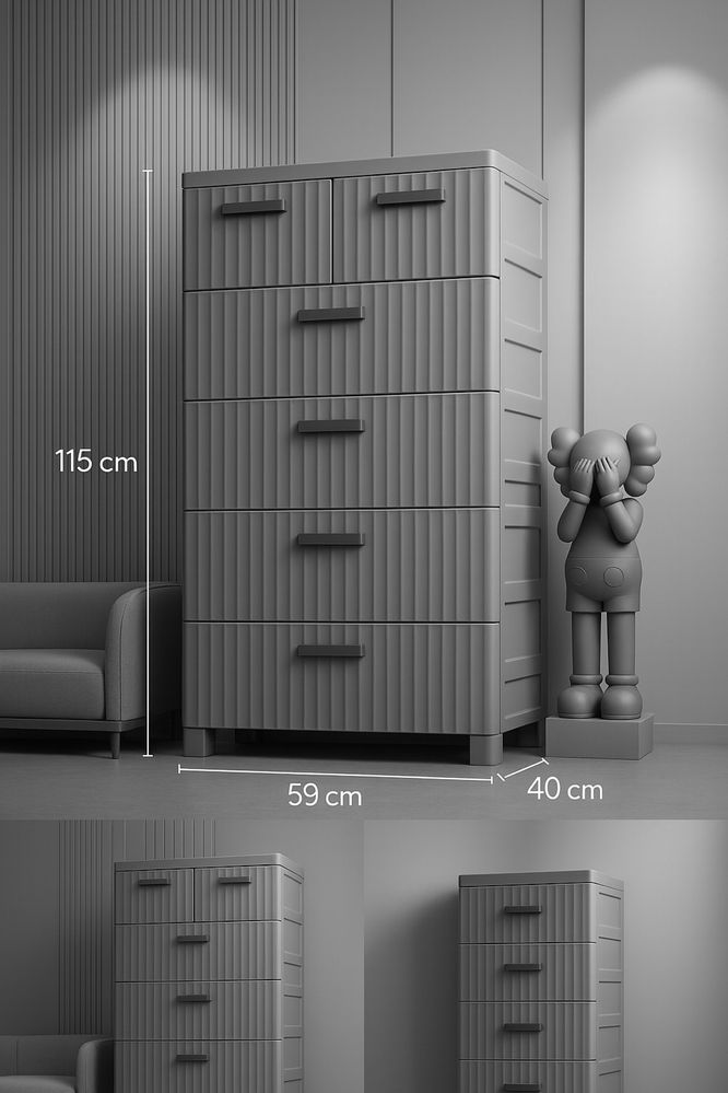 Шкаф-комод пластиковый 115×59×40 см