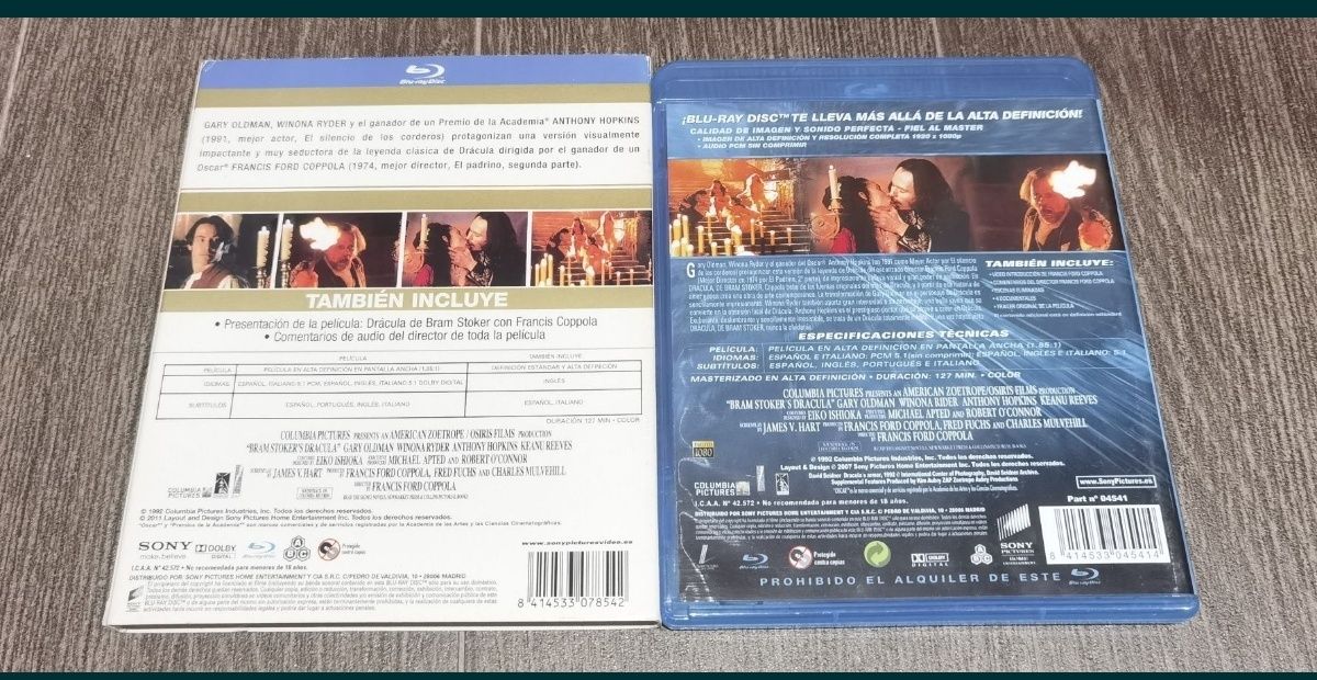 Bluray colecție Bram Stoker Dracula Francis Ford Coppola 1992 de Oscar