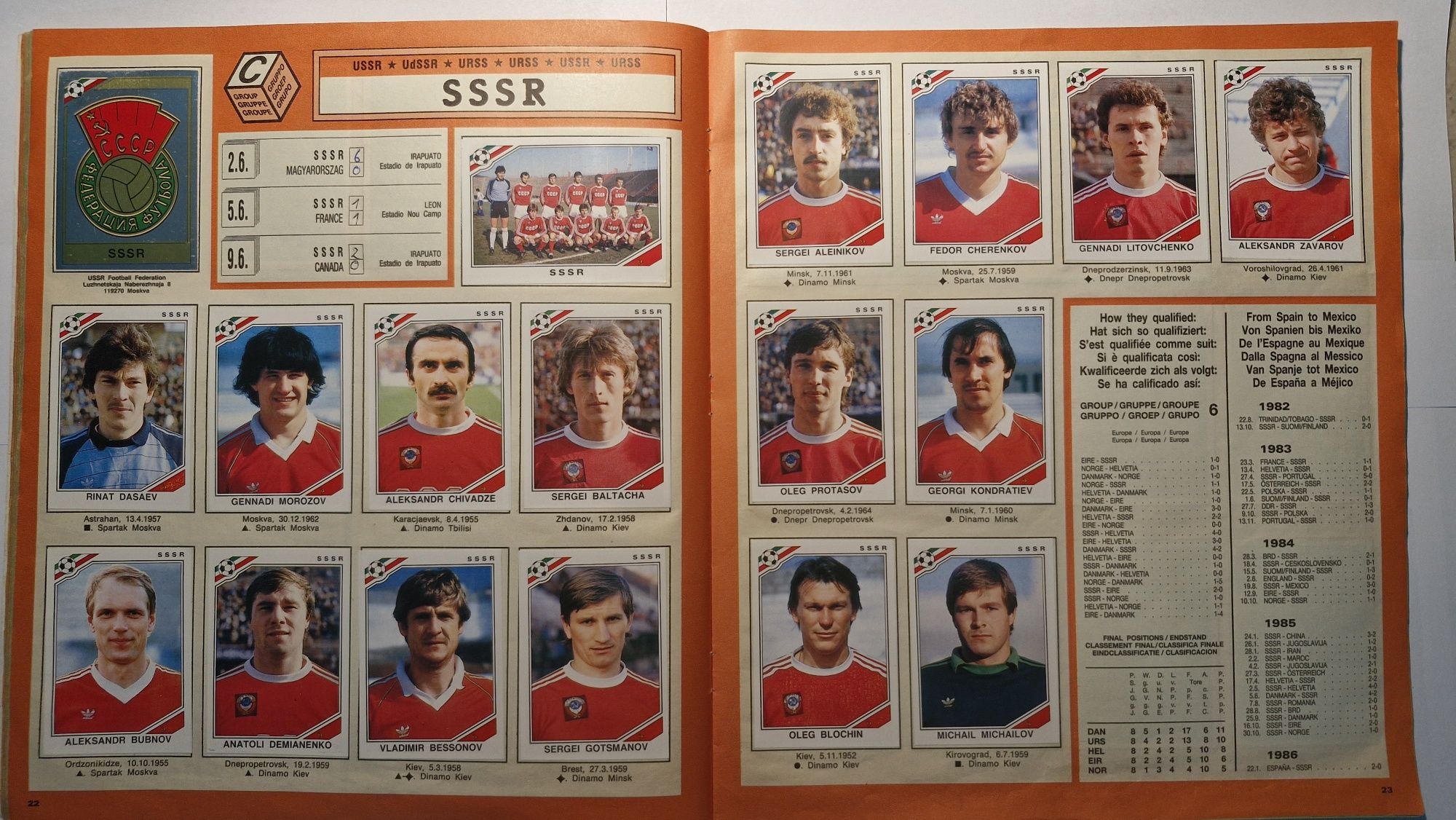Panini album complet Mexico 86 Mexic 1986 campionatul mondial  fotbal