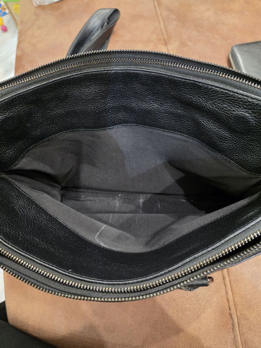 Кожена бизнес чанта /за лаптоп/  ENZO NORI + кожен портфейл ENZO NORI