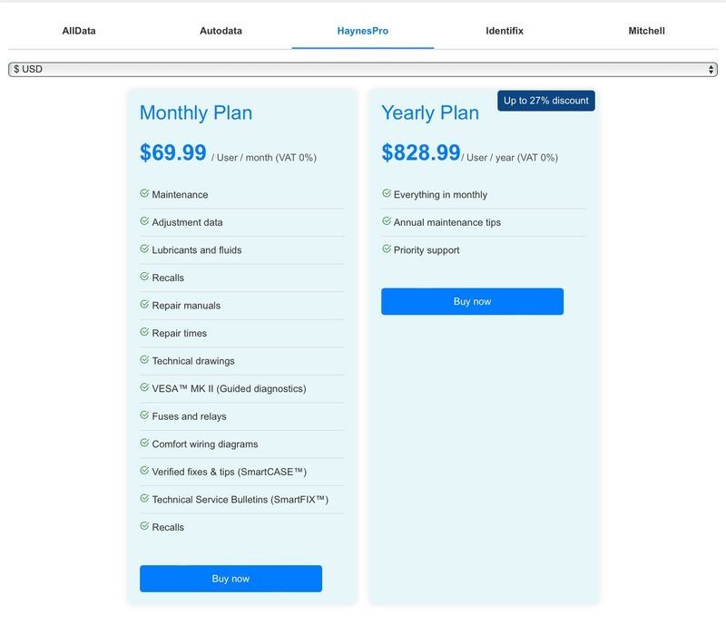 Scheme si reparatie auto Haynes Pro 2025 Haynes Pro Online