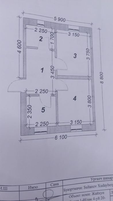 Urganch shahrida 2 xonali kvartira sotiladi