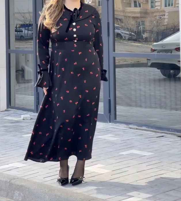 Платье черный на болльшой размер