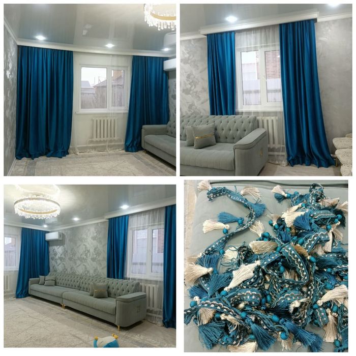 Шторы тюлімен сатамын. 3-4 есе арзан багада