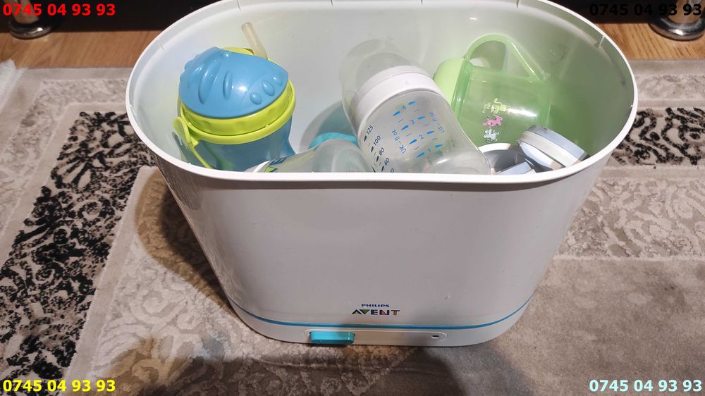 sterilizator AVENT SCF285 03 cu etaj perfect functional plus biberoane