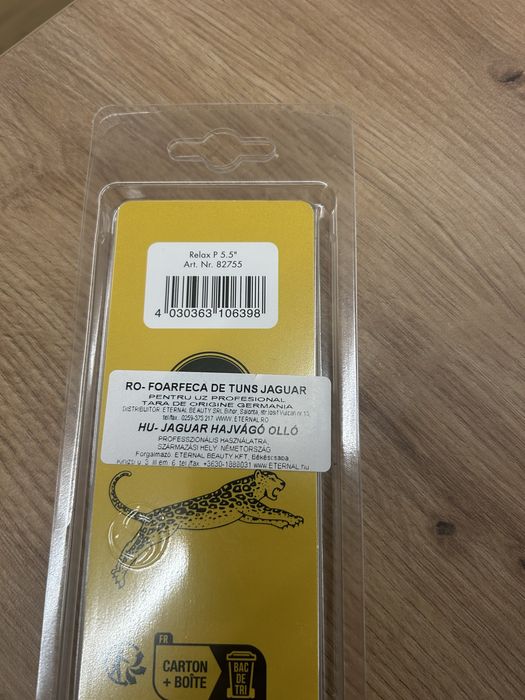 Foarfeca frizerie profesională NOU nouta Jaguar de 5.5