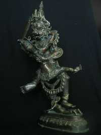 statuie buddhista antica bronz Nepal Yamantaka Yama Dharmaraja tantric