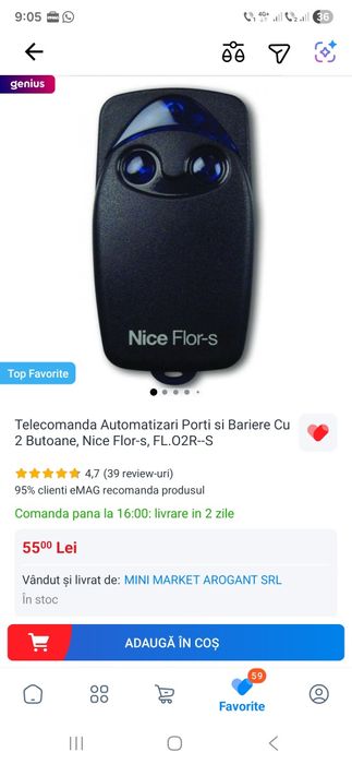 Telecomanda programabilă Nice noua