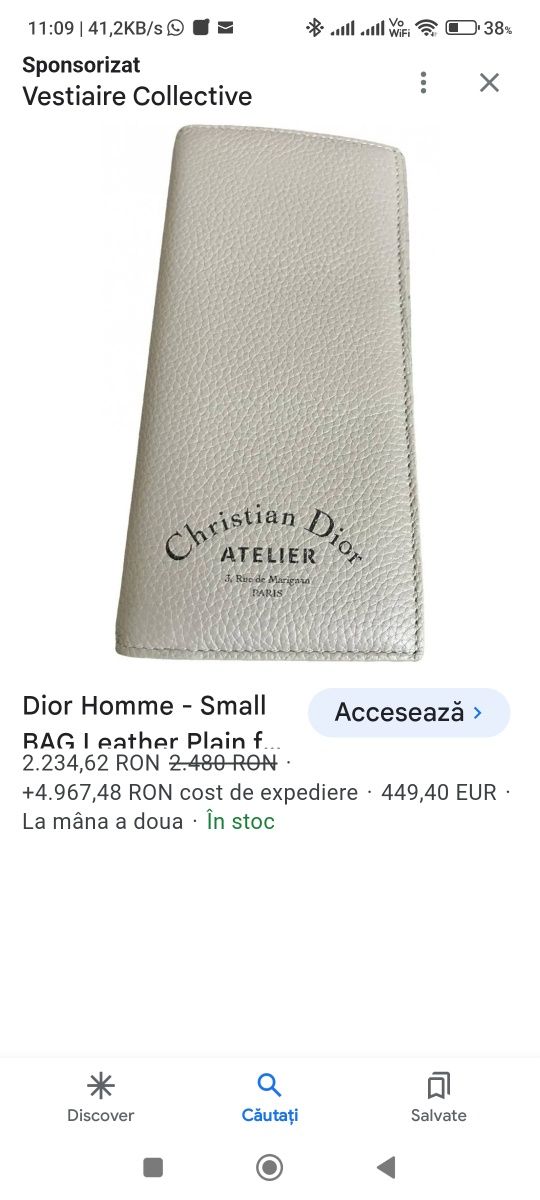 Portofel  Christian Dior Atelier  original