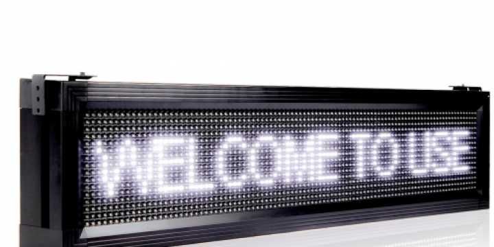 Reclama LED Exterior 200X40 200 x 40 CM Alb Rosu Verde