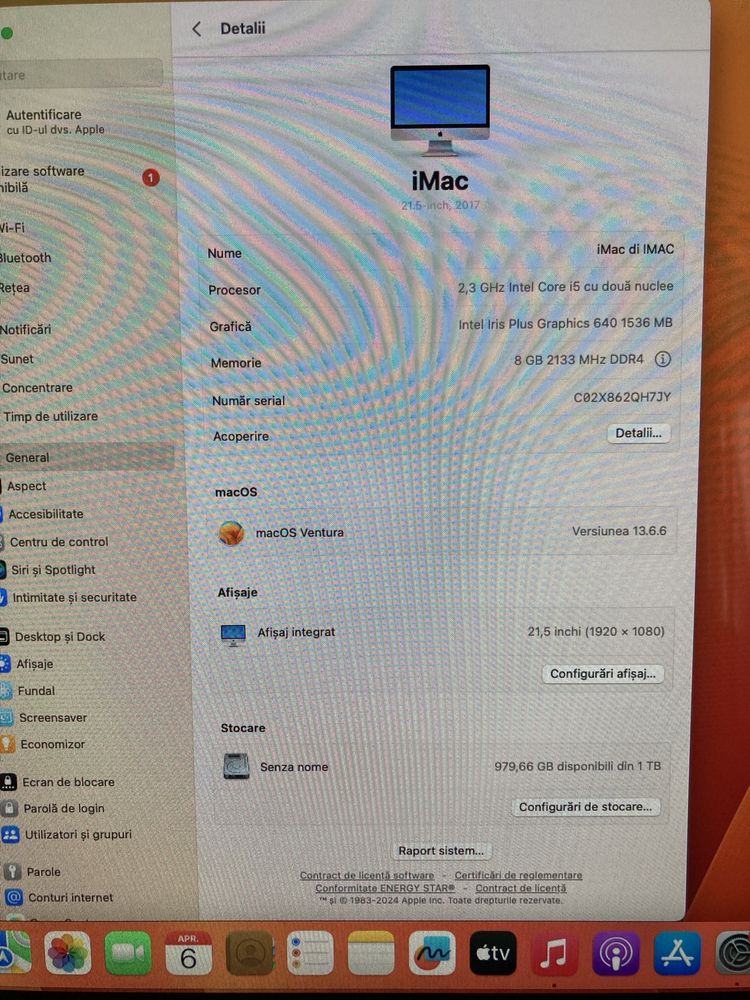 iMac 21.5 2017 All in one