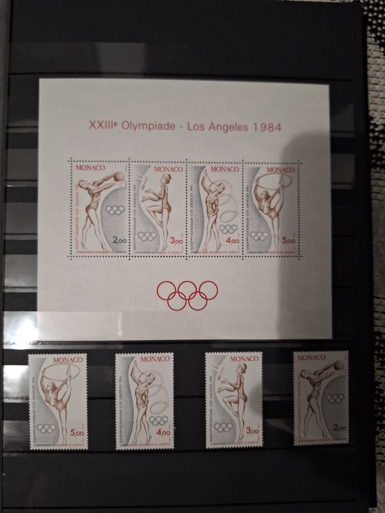 Monaco, timbre, olimpiade 1976, 1980, 1984, 1988, 1992