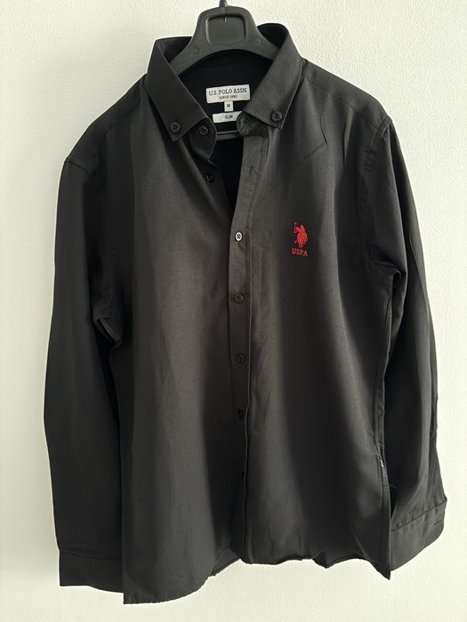 Pachet 1+1 Camasa Polo U.S Assn. Alb, Negru, Bleumarin