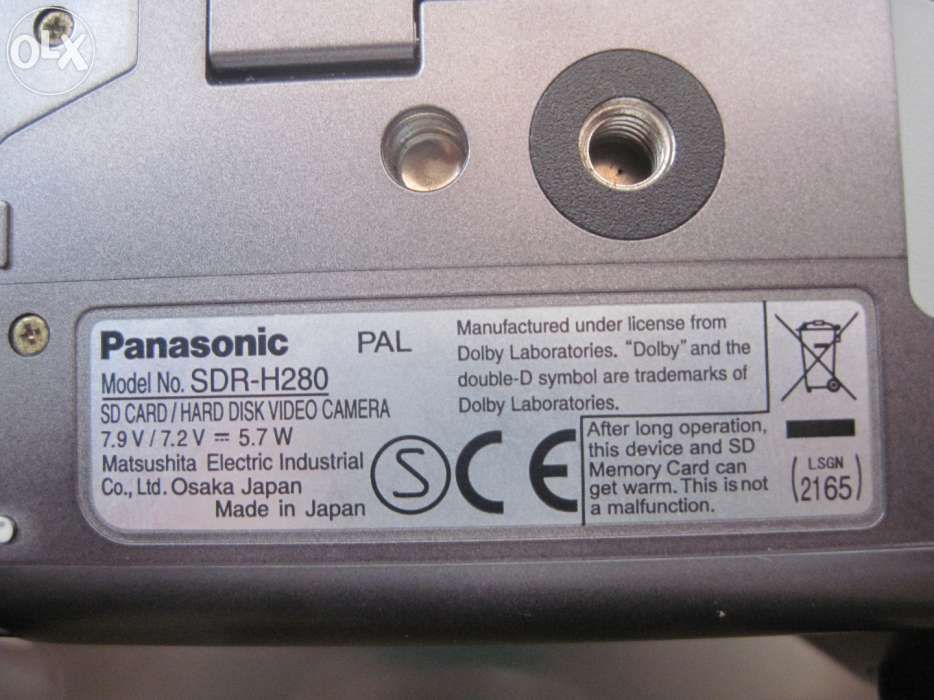 Camera video 3CCD Panasonic SDR-H280 -HDD30G