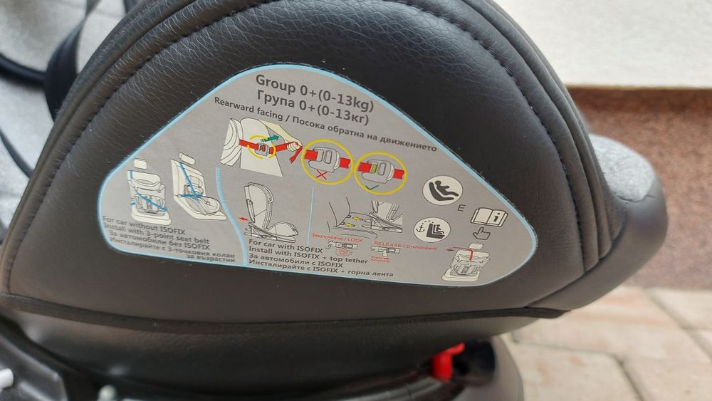 Scaun auto ISOFIX Lorelli , 0-36 Kg, rot 360, Negru/Gri