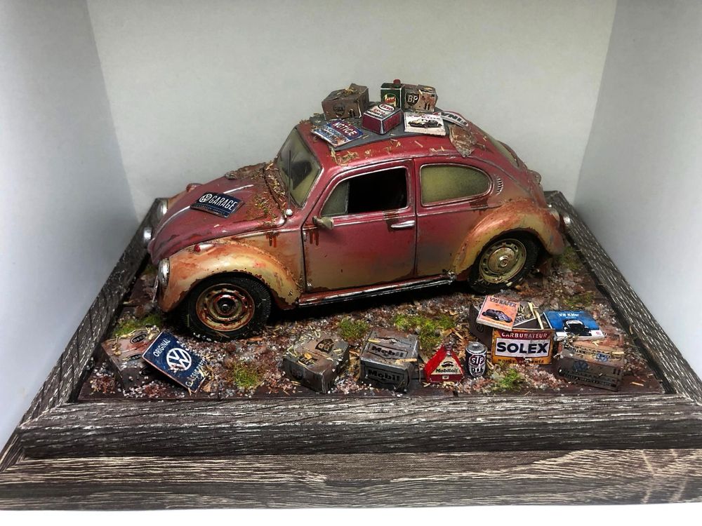 Vand diorama 1:24 VW Beetle 1969 Maisto