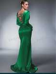 Rochie satin elastic smarald