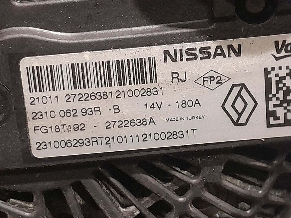 Alternator Dacia Duster II 1.5 Dci 2018 - 2021 116CP 1461CC K9K 876 Euro6 (1113) Diesel ...