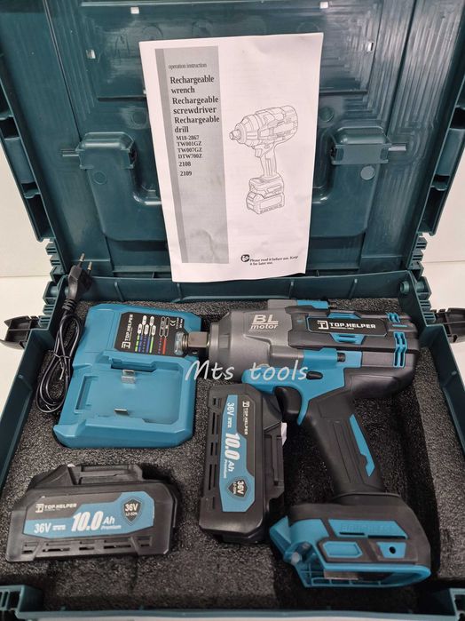 Pistol de impact 3/4" TOP HELPER DK-5804 2100Nm 2 acumulatori